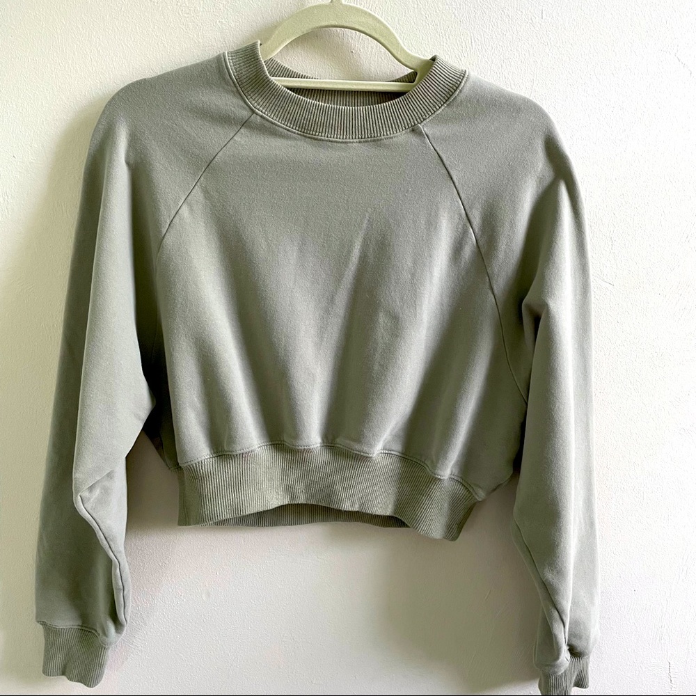 Cropped sweatshirt, size small, sage green, perfect condition from Market Miami